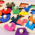Shape Puzzles Wooden Puzzles for Toddlers, Peg Puzzle Montessori Shape Sorter Toys Wooden Shape Board Puzzles, Preschool Learning Educational Toy ...