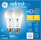 GE Refresh LED Light Bulbs, 100 Watt, Daylight, A19 (2 Pack)...
