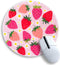 Gctriki Strawberry Mouse Pads for Desk, Cute Small Round Mousepad with Stitched Edge Non-Slip Rubber Base, Comfortable Computer Mouse Pad for Lapt...
