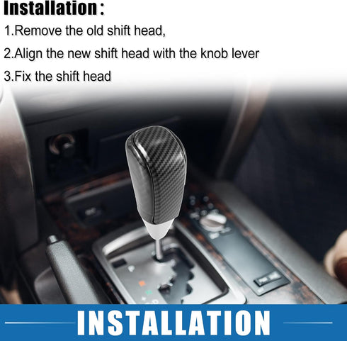 Car Gear Stick Shift Knob Gear Shift Knob Stick Shifter for Toyota Land Cruiser 2016-2021 4Runner 2003-2021 Tundra 2008-2021 Black Carbon Fiber Pr...