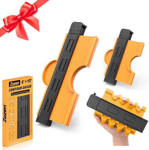 Zozen Contour Gauge with Lock, 2 Pack Contour Gauge Profile Tool, Contour Gauge Duplicator 10'' and 6'', Measure Copy Tool, Cool Gadgets for Men, ...