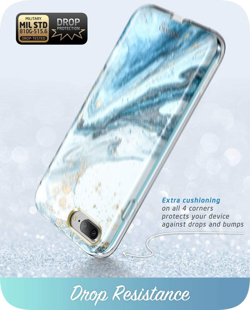 i-Blason Cosmo Glitter Clear Bumper Case for iPhone 8 Plus/iPhone 7 Plus, Blue...