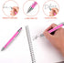 Cobee Stylus Tip Ballpoint Pens, 6 Pieces 1.0mm Retractable Ball Point Pen Medium Point Smooth Writing Pen Black Ink Metal Pen Stylus Nice Pen for...