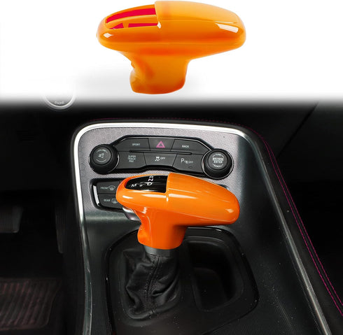 Voodonala for Challenger Charger ABS Gear Shift Shifter Knobs Cover Trim for 2015-2024+ Dodge Challenger Charger Interior Accessories 2018-2024+ D...