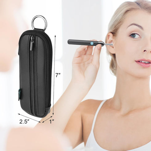 Beautyflier Ear Wax Removal Tools Storage Bag, Earwax Remover Tool Case, Compatible with BEBIRD Ear Cleaner Endoscope Earwax Remover Kit, PU Soft ...