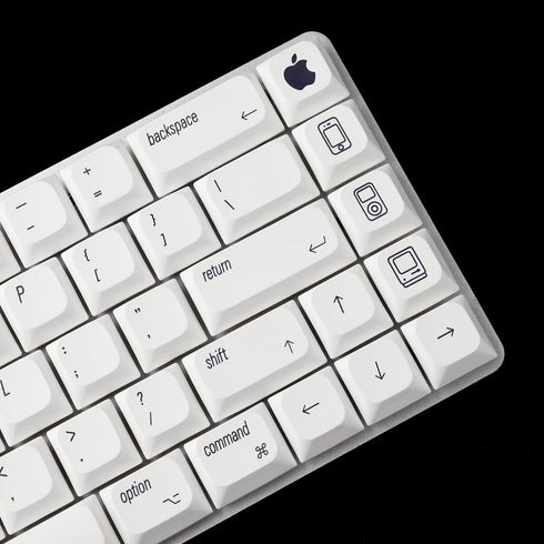 YMDK 127 Ultra-slim Mac Style Mx Low Profile Dye Sub PBT Keycaps for Mx 61 64 68 75 84 87 96 108 Layout Mechanical Keyboard...