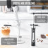 Rechargeable Handheld Milk Frother - Electric Foam Maker - Portable Coffee Frother Wand with 2 Heads - Stainless Steel Electric Whisk for Coffee, ...