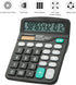 Desk Calculator, Envysun Compact 12-Digit Solar Battery Office Electronic Calculator with LCD Display, Dual Power Desktop Scientific Calculators (...