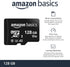 Amazon Basics Micro SDXC Memory Card with Full Size Adapter, A2, U3, Read Speed up to 100 MB/s, 128 GB, Black...