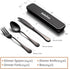 Travel Cutlery Set with Case Portable Silverware Utensils Set,4-pieces Stainless Steel Reusable Flatware Set Cutlery Set for Camping Picnic Hiking...