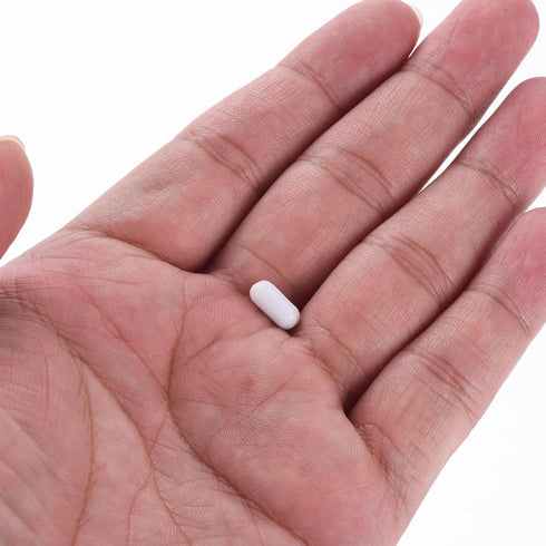 MECCANIXITY Magnetic Stirrer Mixer Stir Bar Rod 10mm(0.39") x4mm Cylinder Shape PTFE Coating Magnet White for Laboratory 5Pcs...