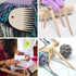 Wood Weaving Tools Set, with Crochet Needle and Comb Wooden Shuttles Stick for Inkle Loom Knitted DIY Craft Supplies...