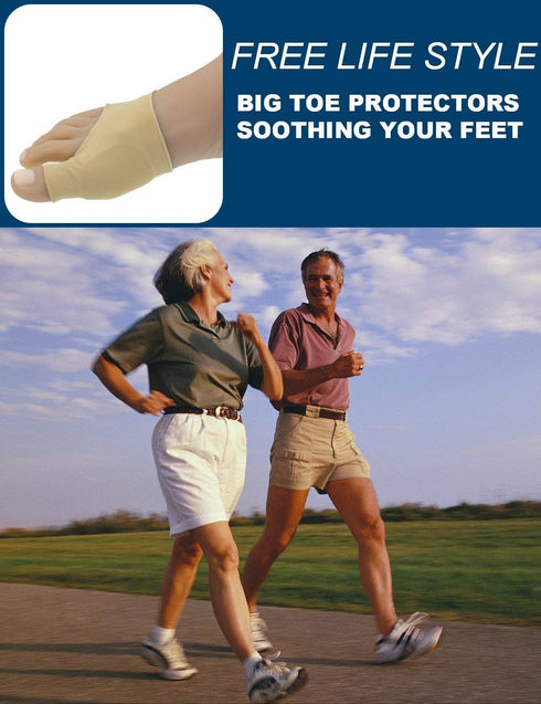 CYG&CL Bunion Corrector and Bunion Pain Relief Sleeves Toe Protector with Gel Toe Spacers, Built-in Soft Silicone Pads for Big Toe Straighten, Hal...