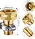 3 Pieces Aluminum Female Thread Shank Hose Menders Garden Hose Mender End Repair Kit Hose Connector Copper Fitting for 5/8 Inch or 3/4 Inch Standa...