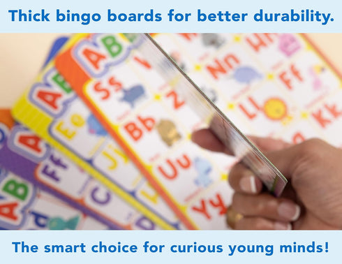 Party Hearty Alphabet and Number, ABC and 123 Bingo Board Game for Kindergarten and Preschool Kids Learn to Read Fun 2 versions for Ages 4 and Up ...