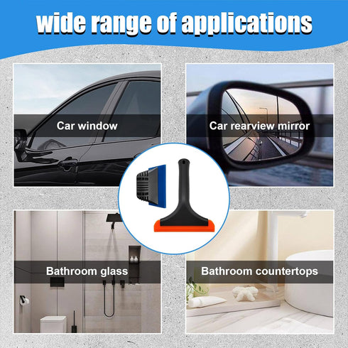 2 PCS Window Tint Tool, 5'' Rubber Small Squeegee & 6'' Silicone Cleaning Squeegee Kit, Multifunctional Window Tinting Wiper Scraper Car Accessori...