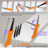 Grout Removal Tool Caulking Tools 24-in-1 Kit with Silicone Glass Glue Angle Scraper Grout Saw Blade Scraper Finishing for Kitchen Bathroom Window...