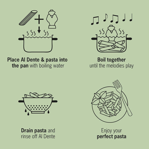 Al Dente Red - The Singing Floating Pasta Timer: Will Sing Different Tunes When Pasta is Ready at 3, 7, 9, and 11 Minutes, to be Boiled with Any P...
