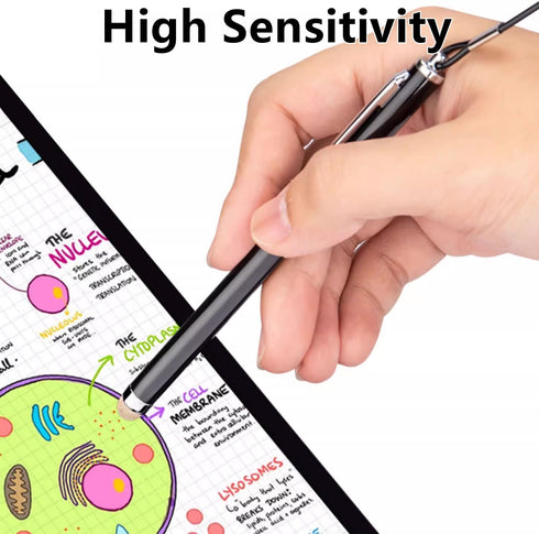 Stylus Pen for Touch Screens, Tablet Touch Pen with Chain Capacitive Touch Screen Pen Black High Sensitivity Stylus for Mobile Phone GPS...