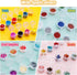 15 Strips 90 Pots Empty Paint Pots, YGAOHF 5ml/0.17oz Large Empty Paint Pots with Lids, Easy Open Acrylic Paint Container Paint Strips for Kids Cl...