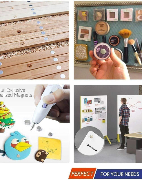 FINDMAG 50 Pcs Fridge Magnets, 8x3mm Neodymium Refrigerator Magnets for Whiteboard, Magnetic Push Pins, Dry Erase Board Magnetic pins...