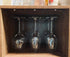 14-Inch Black Wine Glass Rack, Under Cabinet Wine Glass Holder, Stemware Rack, Hanging Stemware Holder, Set of 2...