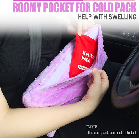 Hysterectomy Pillows with Ice/Hot Pocket for Abdominal Surgery, Hysterectomy Recovery Must Have Gifts, Tummy Tuck Stomach Padding, Minky Dot Laven...
