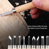 12Pcs Wood Carvin Tool Set, Rubber Stamp Carvin Knife, Steel Sculpture Knife for Soft Materials Wood Soap Clay...