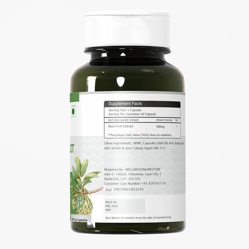 Noni 60 Capsules 1000mg (60 Capsules) Non-GMO, Gluten Free Indian Mulberry Made with Organic Noni...