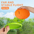 PrimePets Dog Frisbees, 2 Pack, 7 Inch Dog Flying Disc, Durable Dog Toys, Nature Rubber Floating Flying Saucer for Water Pool Beach, Orange and Gr...