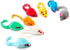 CHIWAVA 60PCS 4.1'' Furry Cat Toy Mice Rattle Small Mouse Kitten Interactive Play Assorted Color...