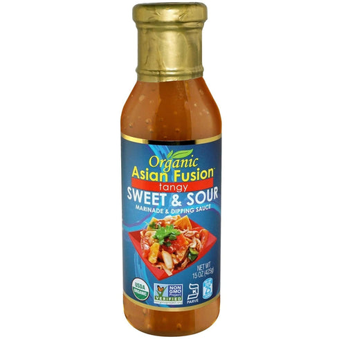 Organic Asian Fusion Tangy Sweet & Sour Marinade & Dipping Sauce - USDA Organic, Non GMO Project Verified, Gluten Free, Kosher Parve, Made in USA,...