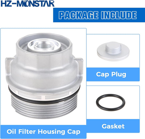 Oil Filter Housing Cap Assembly 15620-31060 Compatible with Toyota 4Runner Avalon Camry Fj Cruiser Highlander RAV4 Sienna Tacoma Tundra Venza Repl...