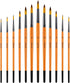 Round Watercolor Paint Brushes Set - Professional 12 Piece Gouache Paint Brushes for Artist, Acrylic, Gouache, Oil, Miniature,Model, Face Painting...
