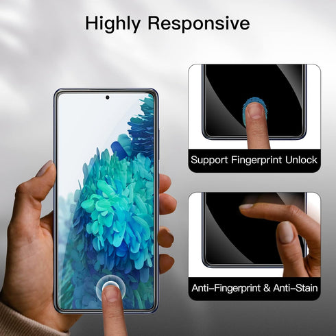 JETech Screen Protector for Samsung Galaxy S20 FE 6.5-Inch with Camera Lens Protector, Tempered Glass Film, Fingerprint ID Compatible, HD Clear, 2...