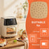 Numola 100 Pcs Air Fryer Liners Disposable Parchment Paper, 9 Inch Perforated Airfryer Sheets for Baking, Square Unbleached Non-Stick Steamer Line...