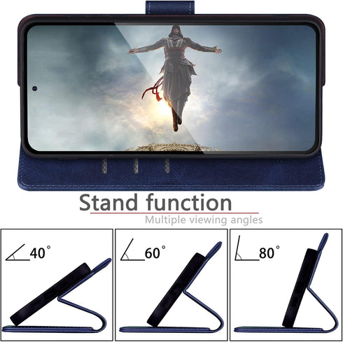 SUANPOT for Samsung Galaxy S22 Ultra with RFID Blocking Leather Wallet case Credit Card Holder,Flip Folio Book Phone case Shockproof Cover Women M...