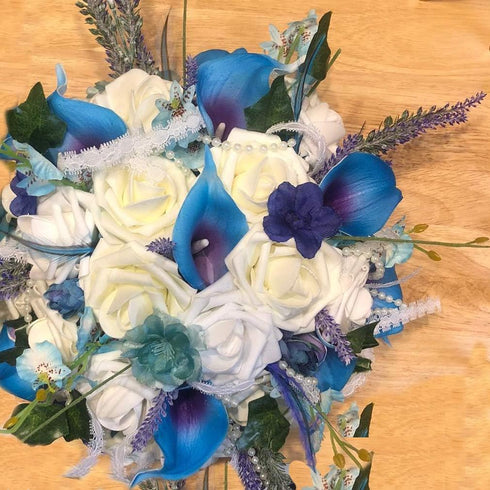 Artificial Flowers 25pcs Real Looking Purple Foam Fake Roses with Stems for DIY Wedding Bouquets White Bridal Shower Centerpieces Arrangements Mot...