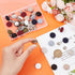 BENECREAT 32Pcs 8 Colors Cloth Covered with Metal Shank Round Buttons 17mm/0.67Inch Cloth Covered Baseball Cap Button Top Replacement for Hats Rep...