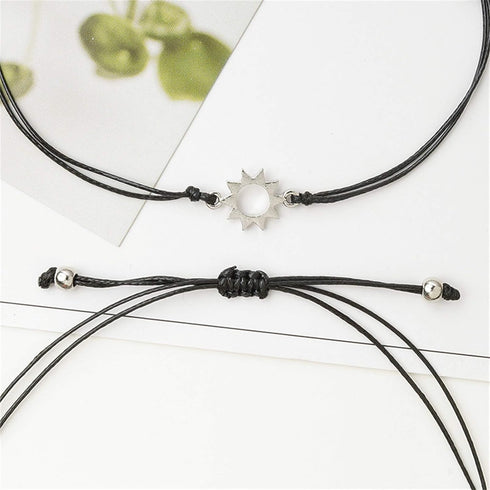 2 Pcs Pinky Promise Distance Matching Bracelet Friendship Couple Bracelet Heart Infinity Evil Eye Butterfly Star Moon Elephant Bracelets Mother Da...