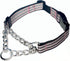 Martingale Collars for Dogs, Heavy Duty Stainless Steel Chain Training Collar, Reflective Nylon Adjustable Collar with Quick Release Buckle, Suita...