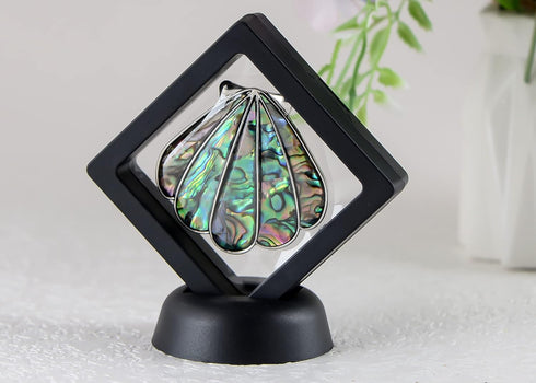 Alilang Silvery Tone Abalone Shell Scalloped Ocean Sea Brooch Pin Pendant Custom Jewelry Gifts for Women...