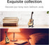 Wooden Miniature Guitar with Stand and Case, 5.9in Black Miniature Guitar Mini Guitar Model Guitar Figurine Mini Guitar Toy Birthday Gift Home Dec...