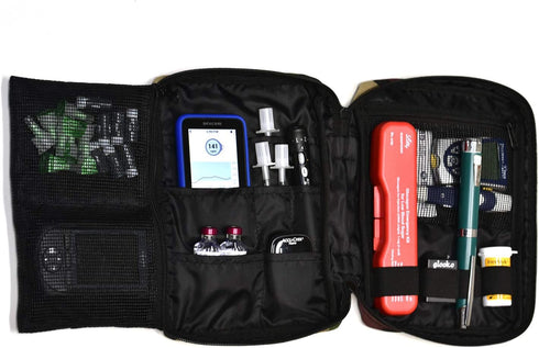 Diabetic Travel Case & Supplies Organizer - Insulated Insulin Cooler and Cooling Case - Travel-Friendly Diabetes Kit - Diabetic Supplies Carrying ...