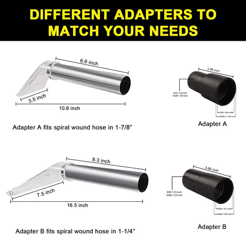 Carpet Vac Extractor Attachment-Tool - Cleaning Vacuum Clear Upholstery Car Detailing Turn Shop Vac into an Extractor...