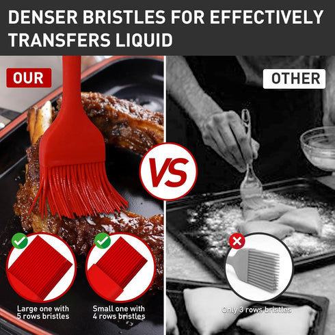 Pastry Brush-Begonia Silicone Basting Brush for Cooking,2pcs 10+8 in Heat Resistant Food Brushes for Baking, Grilling, Cooking and Spreading Oil, ...