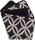 Satin Circle Lattice Black-Silver 16"x16" Pillow Cover Case Square Decorative Geometric Pattern Sham with Black Satin Piping for Home Decor, Sofa,...