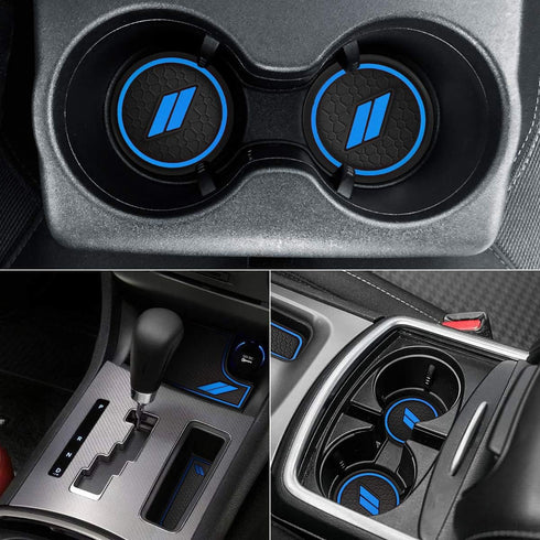 Auovo Anti dust Mats for Charger 2021 2020 2018 2017-2015 Accessories Custom Fit Cup Holder Liners Mats(6pcs/Set, Blue)...