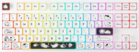 Anime Keycaps 115 PBT Dye Sublimation XDA Profile Japanese Anime Keycap for 61/64/68/84/75/87/96/104/108 Cherry Mx Gateron Kailh Switch Mechanical...
