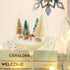 30 Pieces Miniature Sisal Frosted Christmas Trees Bottle Brush Mini Trees Plastic Tabletop Trees Ornaments for Christmas Room Decor Home Table Top...